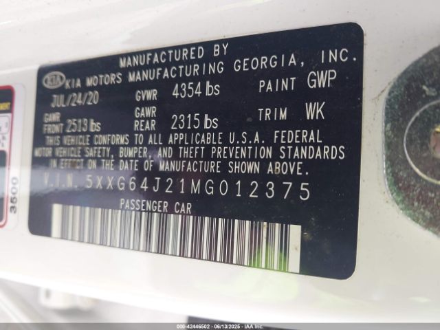 2021 KIA K5 5XXG64J21MG012375 Photo 8