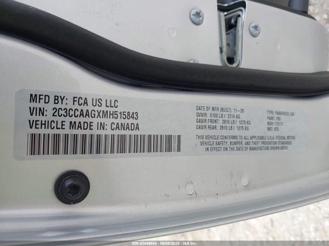 2C3CCAAGXMH515843 Chrysler 2021