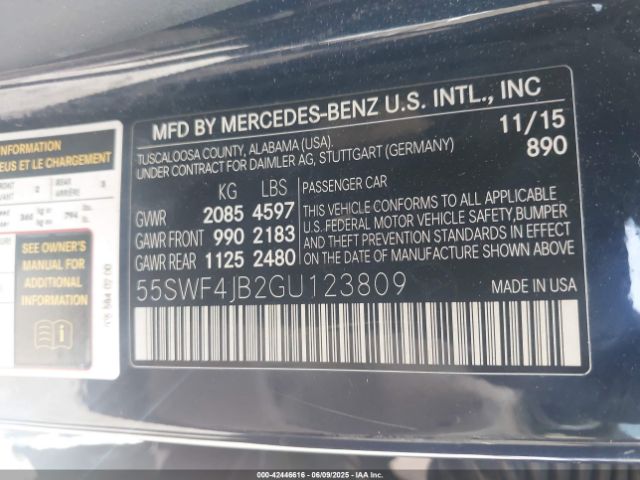 2016 MERCEDES-BENZ C 300 55SWF4JB2GU123809 Photo 8