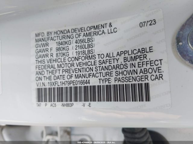 2023 HONDA CIVIC 19XFL1H79PE016644 Photo 8