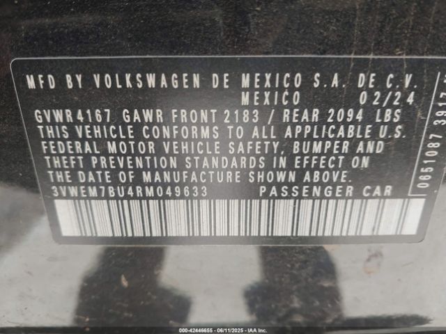 3VWEM7BU4RM049633 Volkswagen Jetta 1.5t Se
