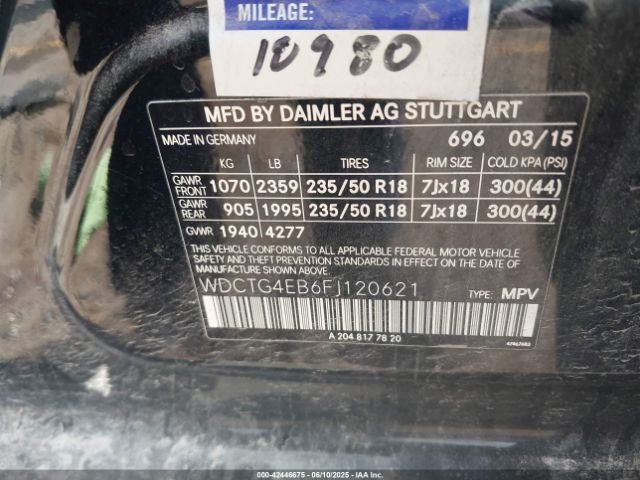 2015 MERCEDES-BENZ GLA 250 WDCTG4EB6FJ120621 Photo 8