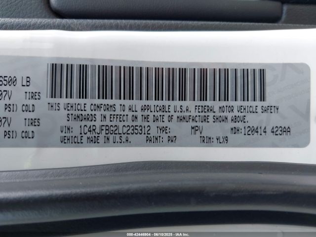 2020 JEEP GRAND CHEROKEE 1C4RJFBG2LC235312 Photo 8