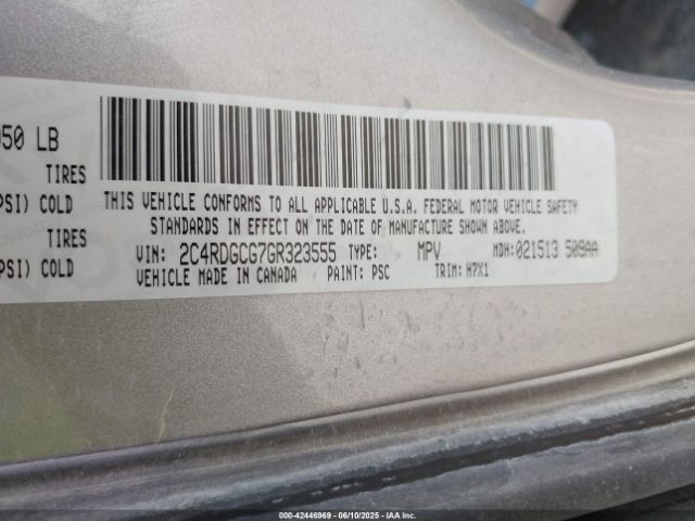 2016 DODGE GRAND CARAVAN 2C4RDGCG7GR323555 Photo 8