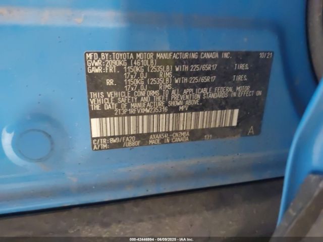 2021 TOYOTA RAV4 2T3P1RFVXMW235316 Photo 8