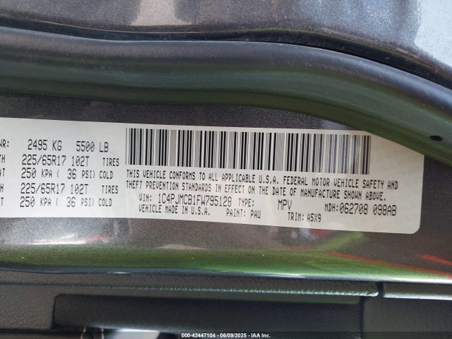 1C4PJMCB1FW795128 Jeep 2015