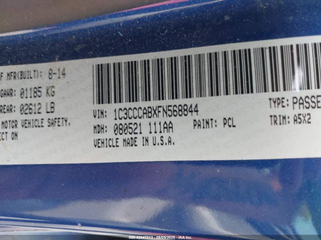 1C3CCCABXFN568844 Chrysler 200 Limited