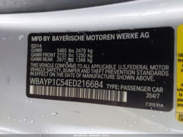WBAYP1C54ED216684 BMW 650i Xdrive
