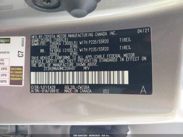 2021 LEXUS RX 350 2T2HZMAA9MC208487 Photo 8