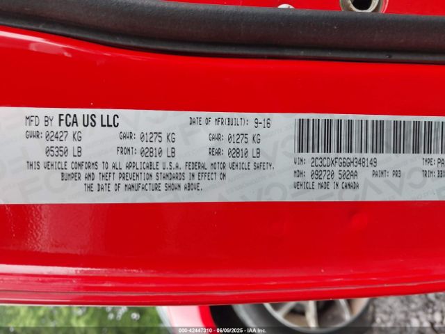 2016 DODGE CHARGER 2C3CDXFG6GH348149 Photo 8