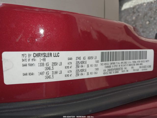 2008 CHRYSLER TOWN & COUNTRY 2A8HR54P68R695799 Photo 8