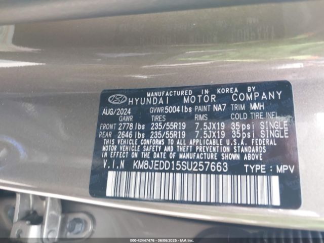 2025 HYUNDAI TUCSON HYBRID KM8JEDD15SU257663 Photo 8