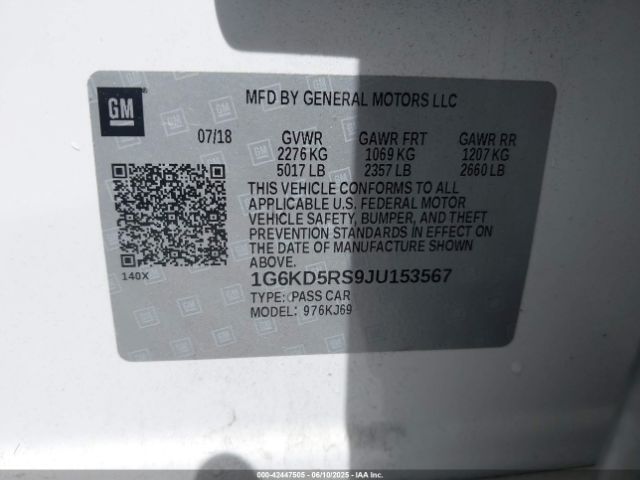 2018 CADILLAC CT6 1G6KD5RS9JU153567 Photo 8