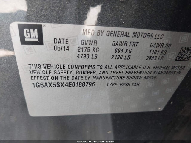 2014 CADILLAC CTS 1G6AX5SX4E0188796 Photo 8
