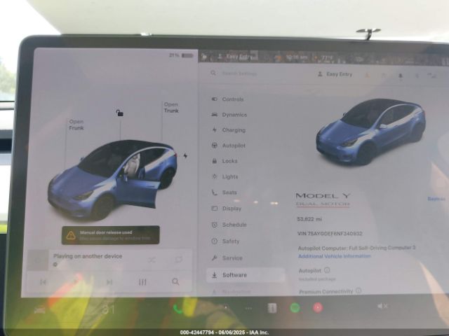 7SAYGDEF6NF340932 Tesla Model Y