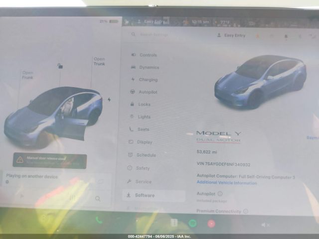 2022 TESLA MODEL Y 7SAYGDEF6NF340932 Photo 6