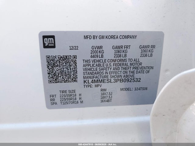 KL4MMESL3PB092532 Buick l3t