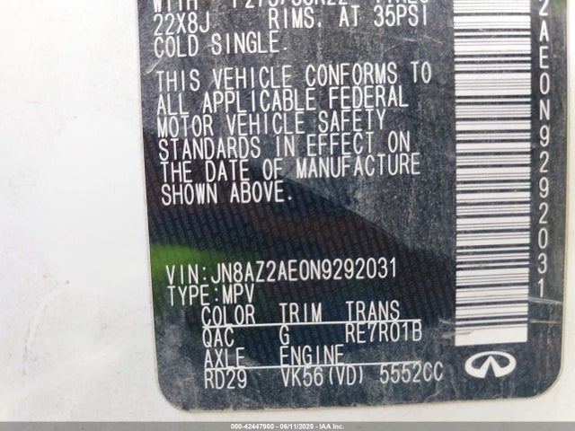 JN8AZ2AE0N9292031 Infiniti QX80