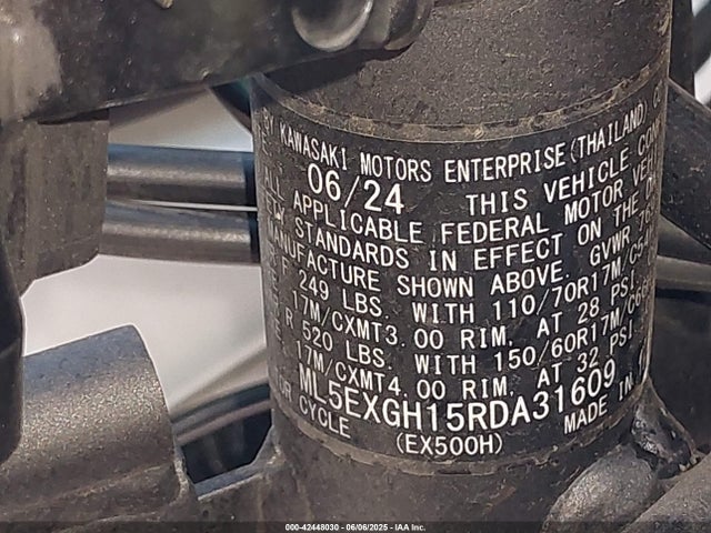 Kawasaki Ninja 500 2024 ML5EXGH15RDA31609 Image 10