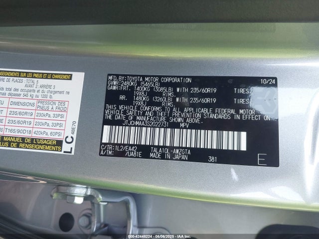 Lexus t24a-fts 2025 JTJCHMAA3S2022731 Image 9