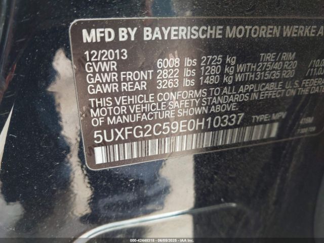 2014 BMW X6 5UXFG2C59E0H10337 Photo 8
