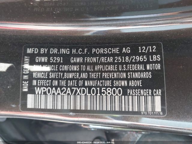 2013 PORSCHE PANAMERA WP0AA2A7XDL015800 Photo 8