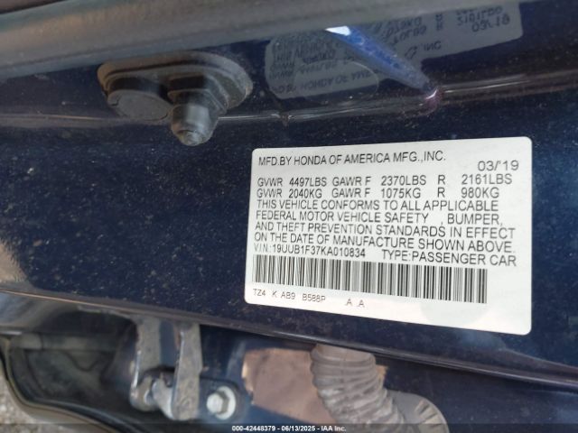 2019 ACURA TLX 19UUB1F37KA010834 Photo 8