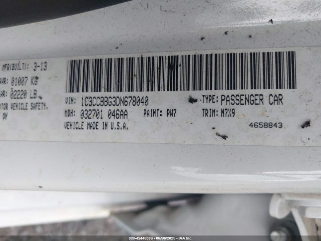 2013 CHRYSLER 200 1C3CCBBG3DN678040 Photo 8