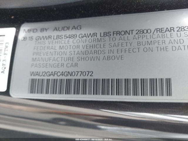 2016 AUDI A7 WAU2GAFC4GN077072 Photo 8