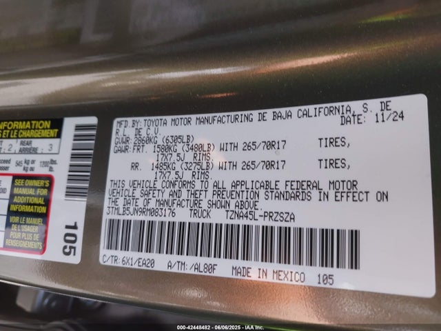 Toyota t24a-fts 2024 3TMLB5JN9RM083176 Image 9