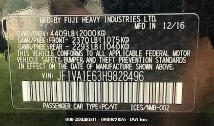 2017 SUBARU WRX JF1VA1E63H9828496 Photo 8