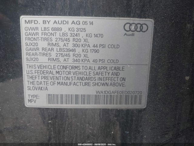 WA1DGAFE0ED020720 Audi Q7 3.0t S Line Prestige