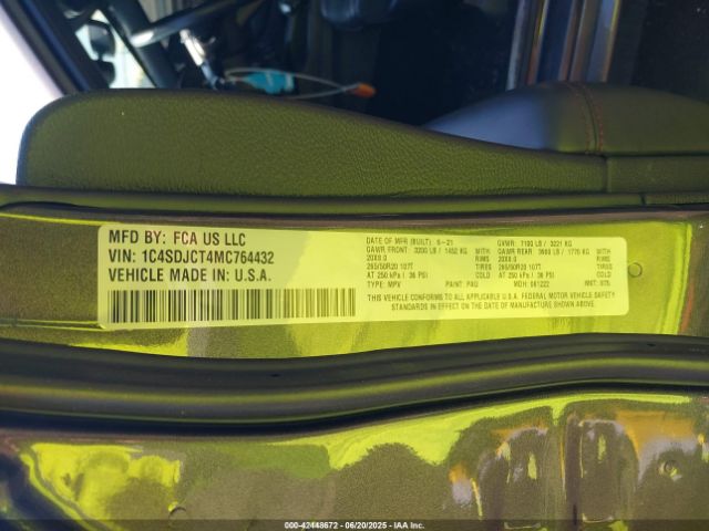 2021 DODGE DURANGO 1C4SDJCT4MC764432 Photo 8