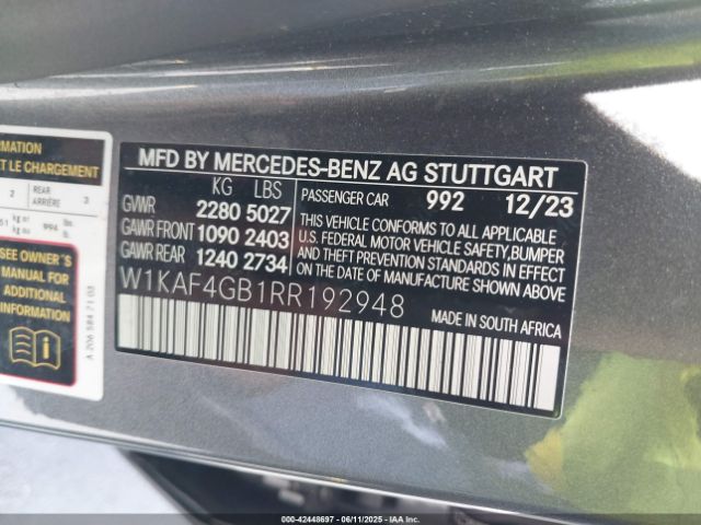 2024 MERCEDES-BENZ C 300 W1KAF4GB1RR192948 Photo 8