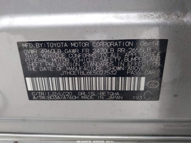 JTHCE1BL6E5027532 Lexus 2gr-fse