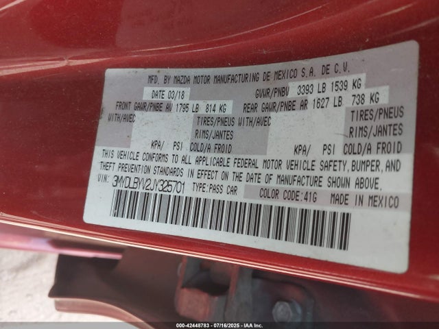 3MYDLBYV2JY325701 Toyota p5v