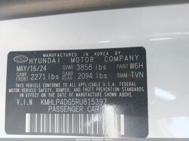 KMHLP4DG5RU815397 Hyundai Elantra Limited