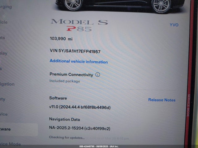 5YJSA1H17EFP41957 Tesla 2014