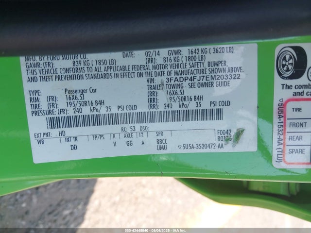 Ford Fiesta Titanium 2014 3FADP4FJ7EM203322 Image 9