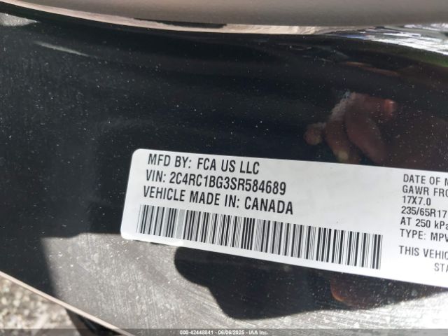 2025 CHRYSLER PACIFICA 2C4RC1BG3SR584689 Photo 8