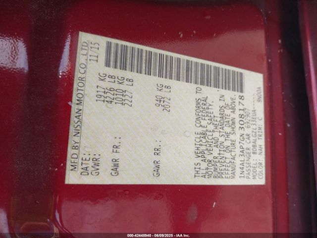 2016 NISSAN ALTIMA 1N4AL3AP7GN308178 Photo 8