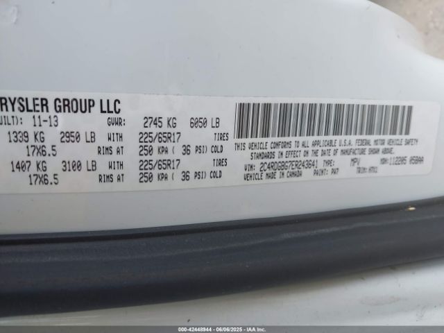 2C4RDGBG7ER243641 Dodge Grand Caravan Se