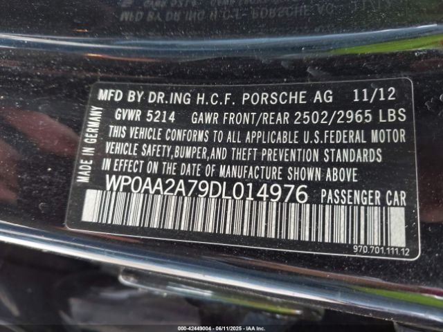 2013 PORSCHE PANAMERA WP0AA2A79DL014976 Photo 8