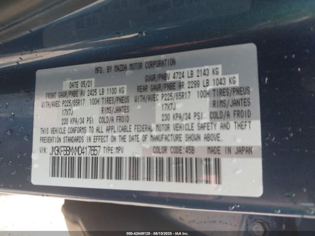 2021 MAZDA CX-5 JM3KFBBMXM0417657 Photo 8