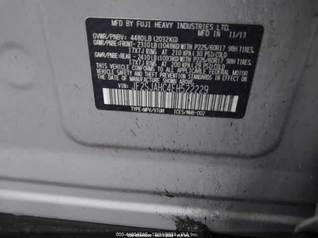 2014 SUBARU FORESTER JF2SJAHC4EH522229 Photo 8