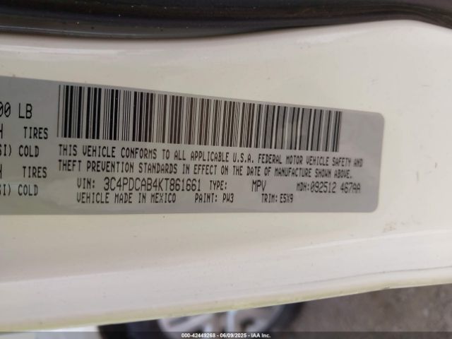 2019 DODGE JOURNEY 3C4PDCAB4KT861661 Photo 8