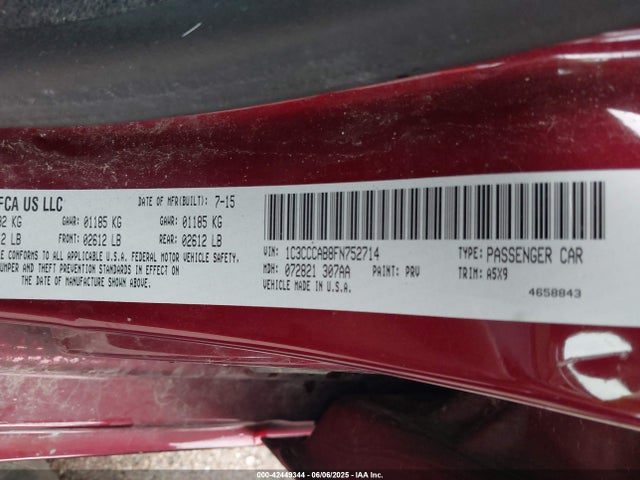 1C3CCCAB8FN752714 Chrysler 200