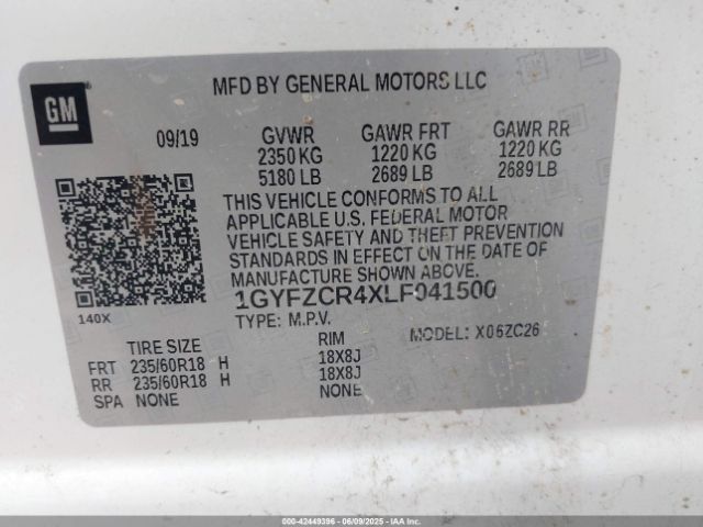 2020 CADILLAC XT4 1GYFZCR4XLF041500 Photo 8