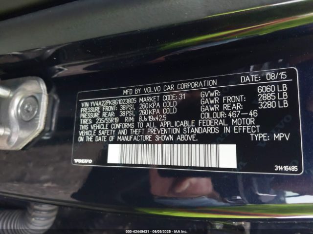 2016 VOLVO XC90 YV4A22PK8G1023805 Photo 8
