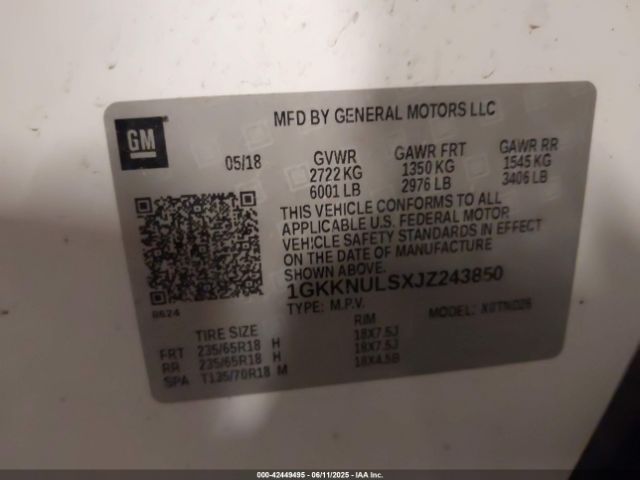2018 GMC ACADIA 1GKKNULSXJZ243850 Photo 8